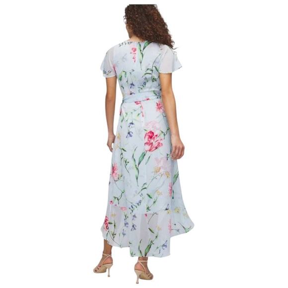 White House Black Market Flutter Wrap Midi Springtime Size 2 NWTs Retails 190$ - Picture 10 of 10